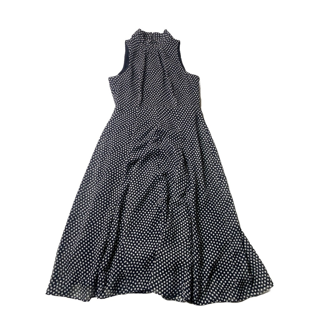 Tommy Hilfiger Women's 10 Polka‎ Dot Halter Midi Dress Old Money 90s Minimalist